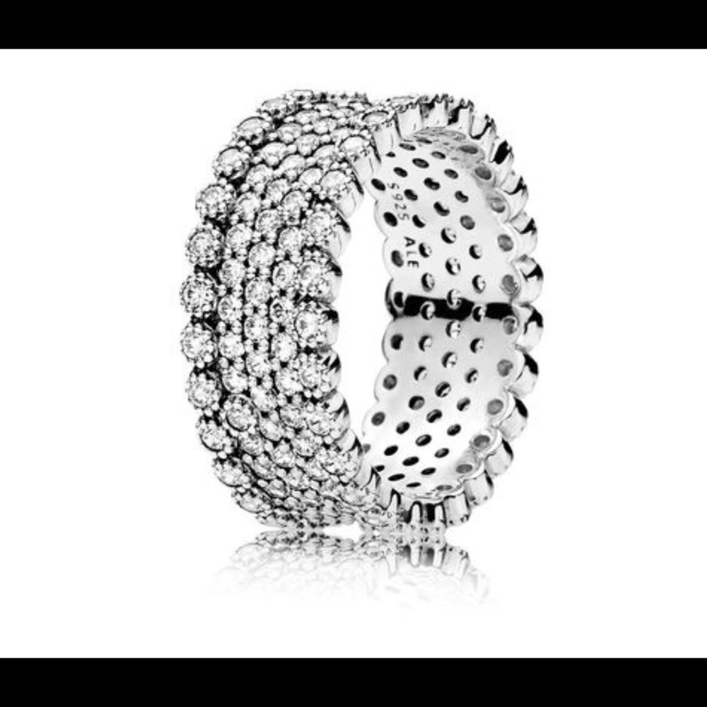 Pandora Silver Sparkling Ring